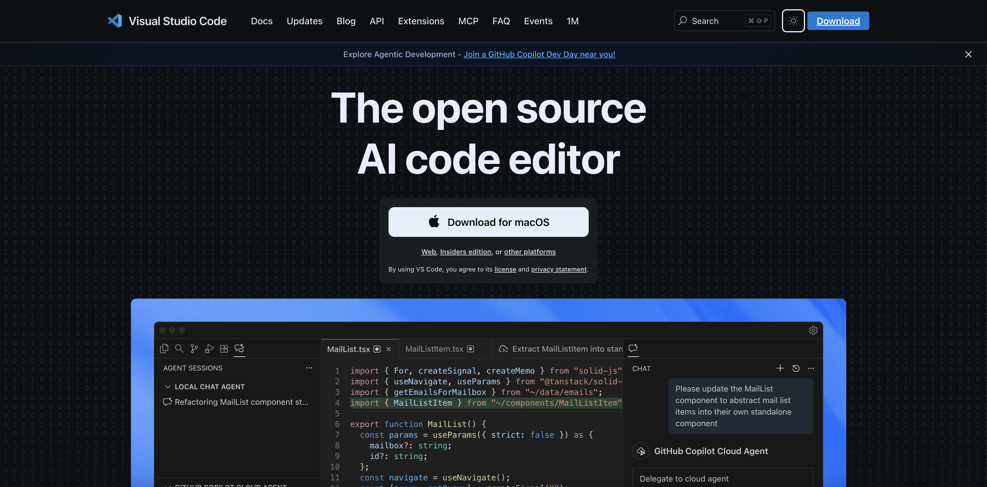 VS Code website